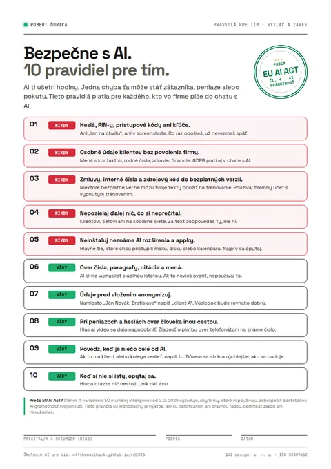 Náhľad: Bezpečne s AI: 10 pravidiel