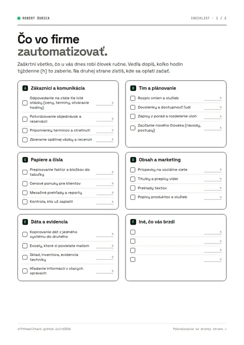 Náhľad: Čo vo firme zautomatizovať